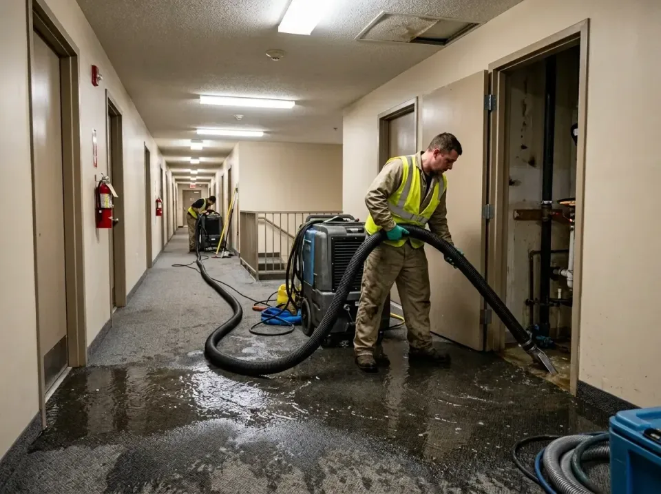 multi-unit-apartment-hallway-f-005 — frequently asked questions, Emergency Burst Pipe Water Extraction & Removal in Benton P…